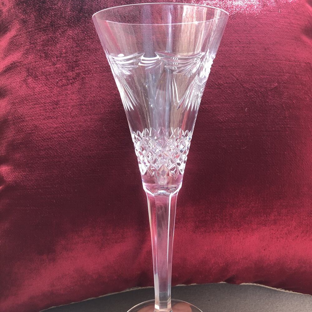 Gorgeous Single Waterford Crystal "PEACE" Millennium Champagne Toasting Flute